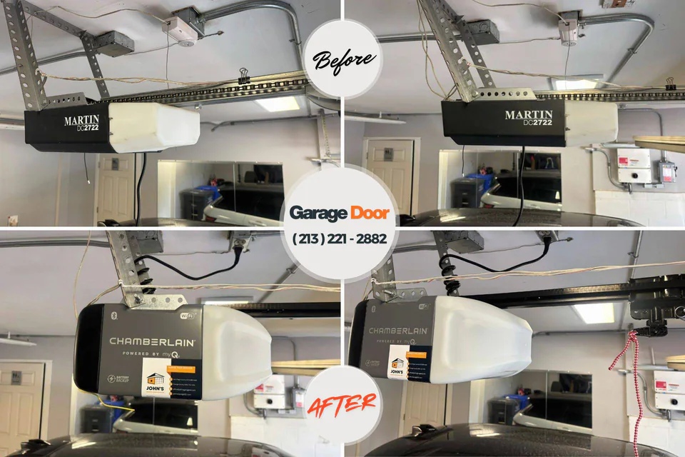 Before and after: garage door repair Keansburg, NJ